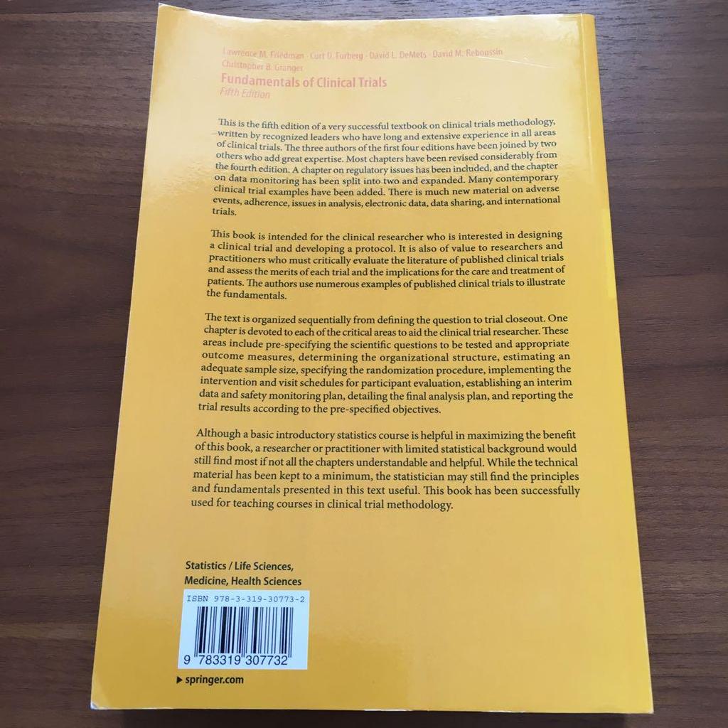 [USED] Fundamentals of clinical trials 5th ed.