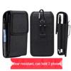 Dual-Layer Oxford Cloth Mobile Phone Waist Bag with Belt Clip and Card Slot for Two Phones