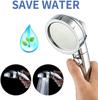 3 Modes Pressurized Shower Head Sliver High Pressure Rainfall  Bathroom Handheld Showerhead Set with Hose and Holder Accessories