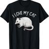 Ich Liebe Meine Katze Opossum T-Shirt für Männer Frauen Kinder