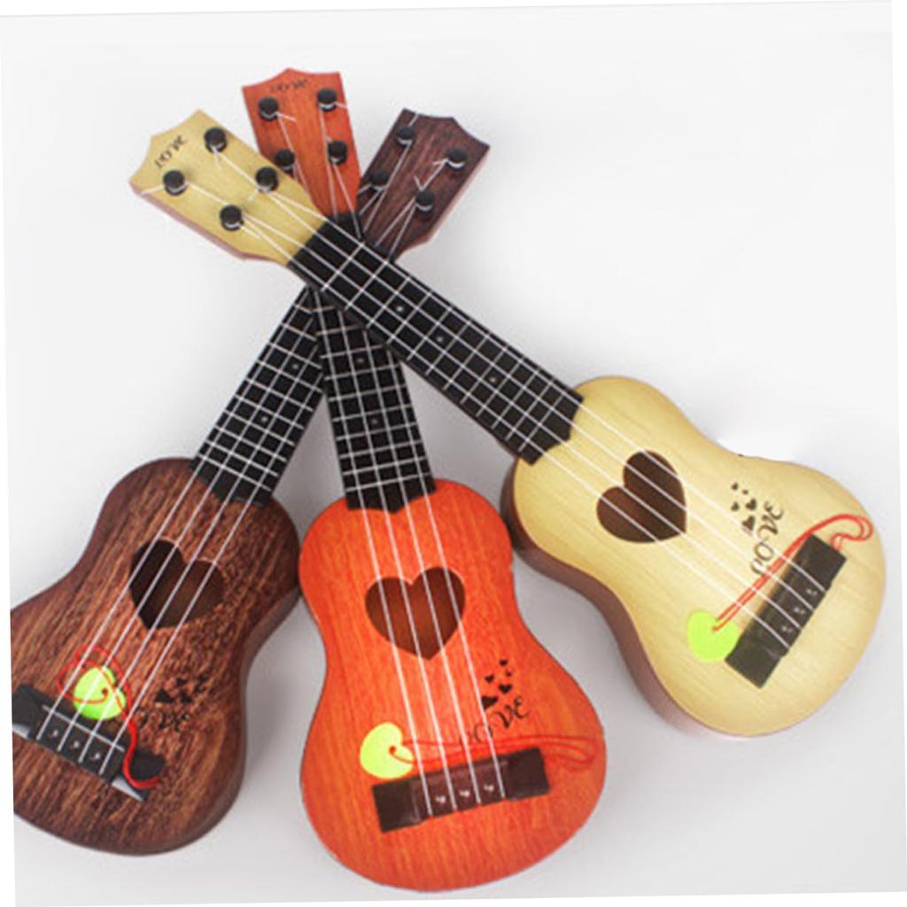 SEWACC Ukulele Plastic Mini Ukulele Mini Guitar for Children Acoustic Guitar 4 String Guitar Beginner Guitar Children Musical Instrument Play Easy To