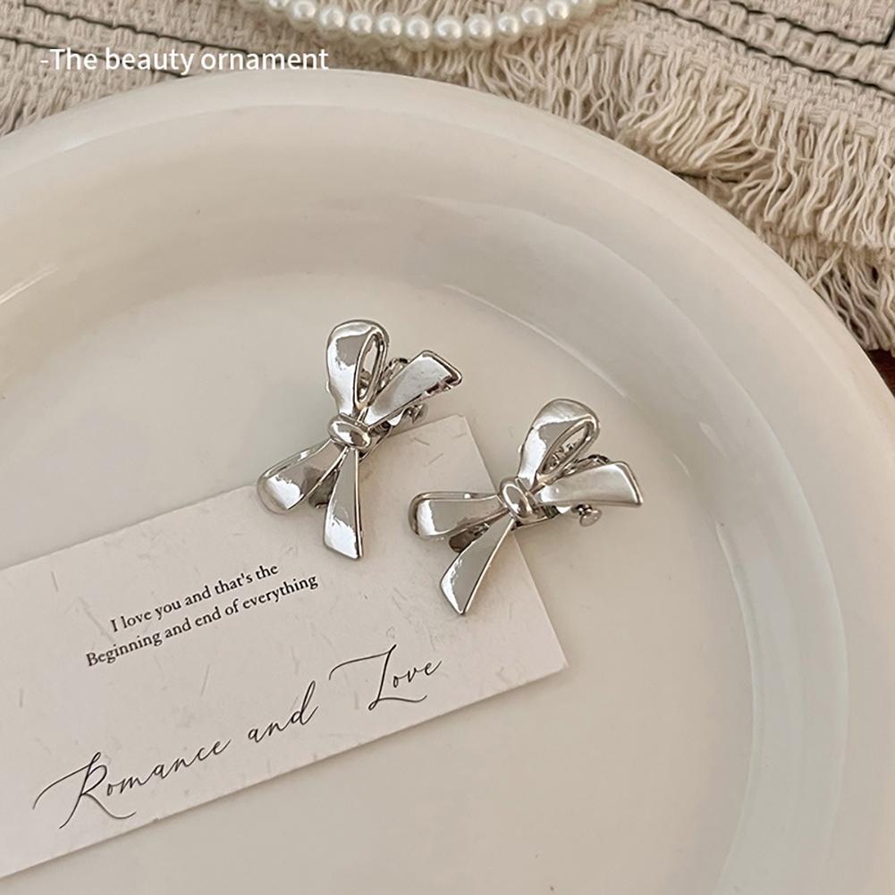 1/2/4Pcs Elegant Cute Golden Silver Bow Hairpins Mini Fashion Hair Clip Women Daily Hair Decor Ornaments