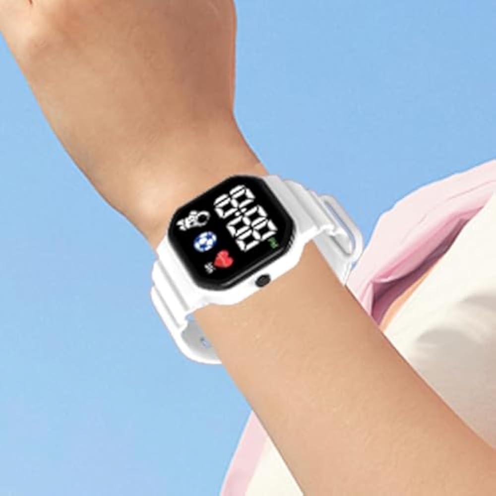 Mdikawe Digital Sport Watch, Smart Kids Watch - Waterproof Wristwatch, Comfortable Sport Waterpro...