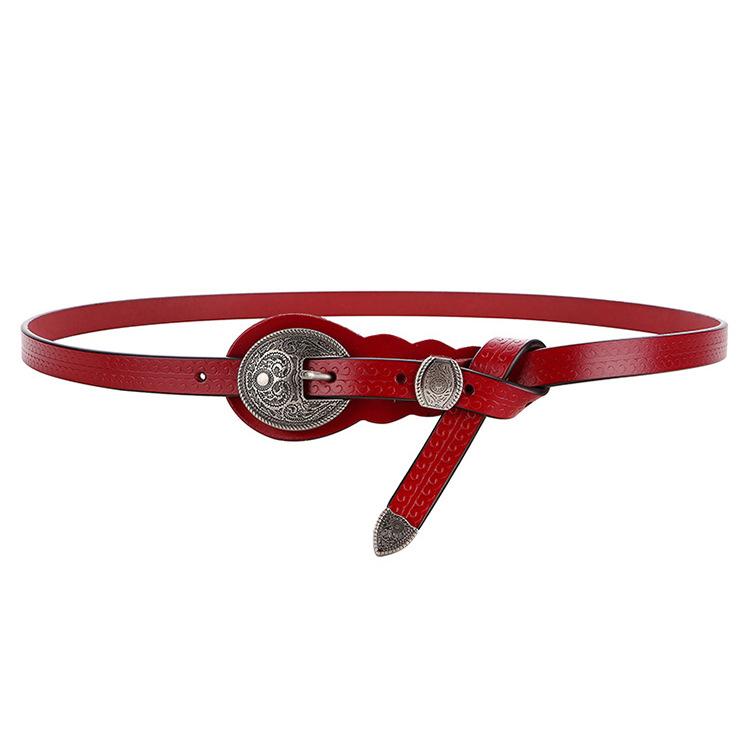 

Fashion Vintage Hot Sell Carved Women s Waist Cover Practical Decoration Jeans Leather Belt Cowhide Casual Ladies Belt 105CM красный