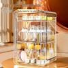 Elegant Multi-Layer Cup Holder: Dustproof Storage Rack for Tea Sets & Water Cups