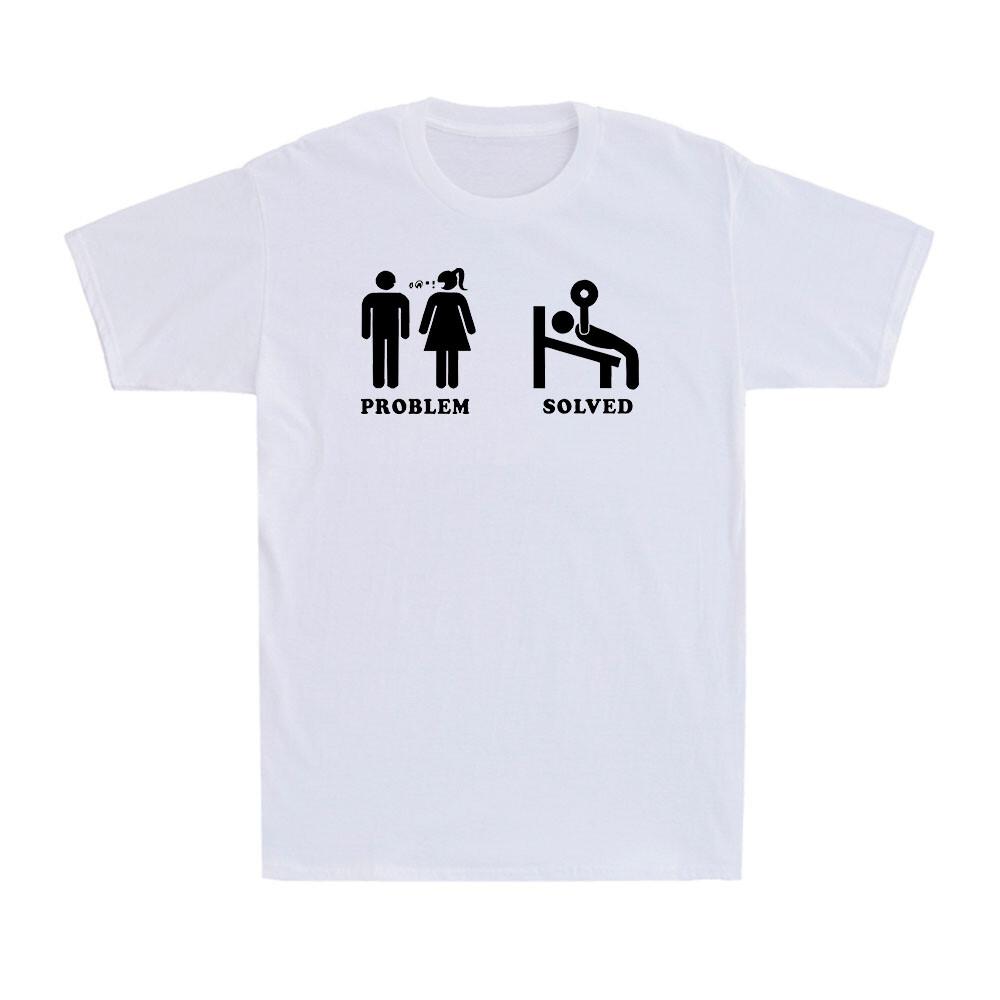 Problem Solved The Way Men Gym Training Weights Funny Gift Men s T-Shirt S
