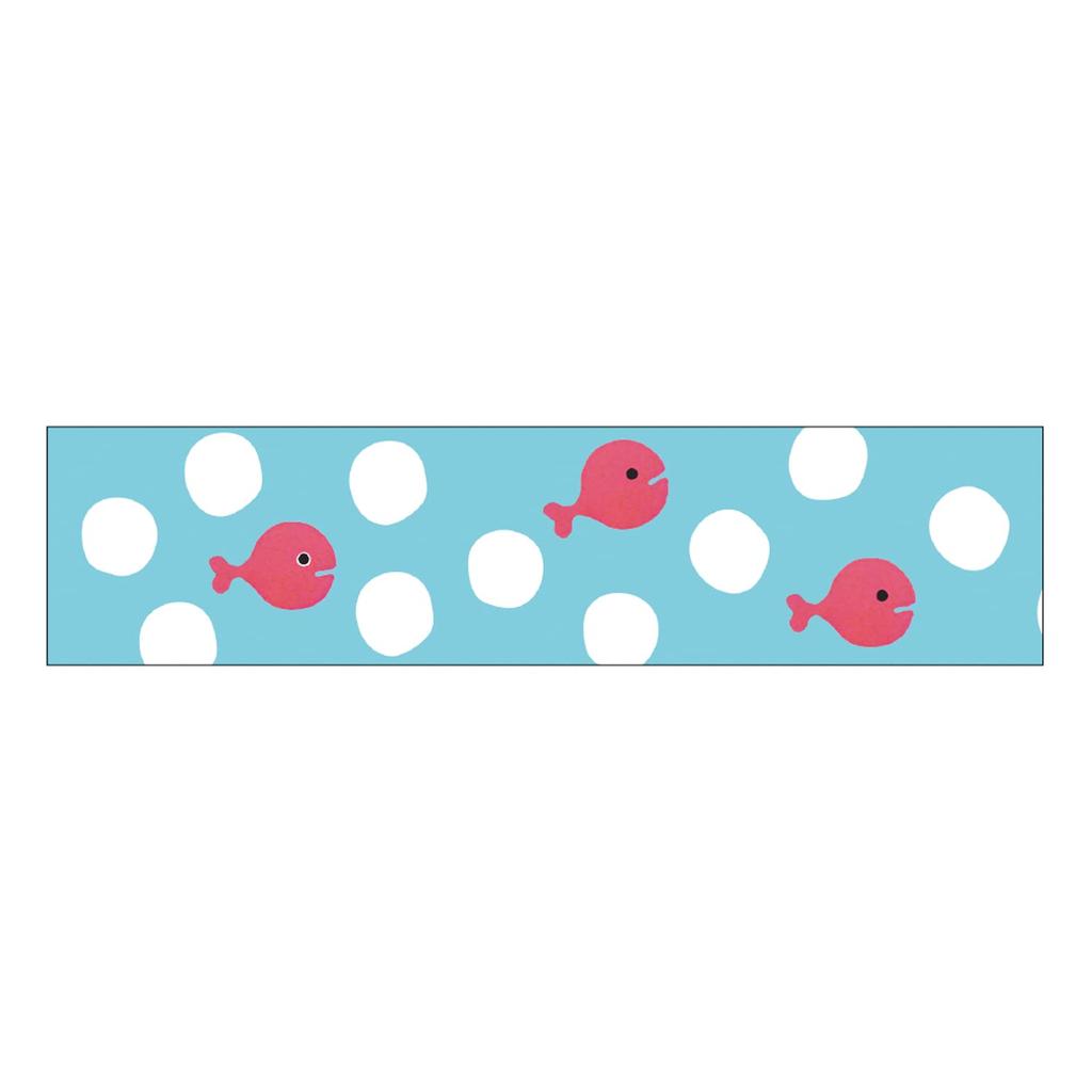 Gakken Stafle Gomi Taro Masking Goldfish Run 30mm Goldfish Polka M05055 Tape, Away, Clear, Wide, Dots,