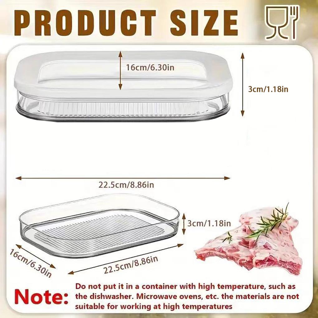 Laminated Deli Meat Refrigerator, Refrigerated Transparent Material, Easy for Refrigerator Storage Boxes, Cold Cuts, Ham