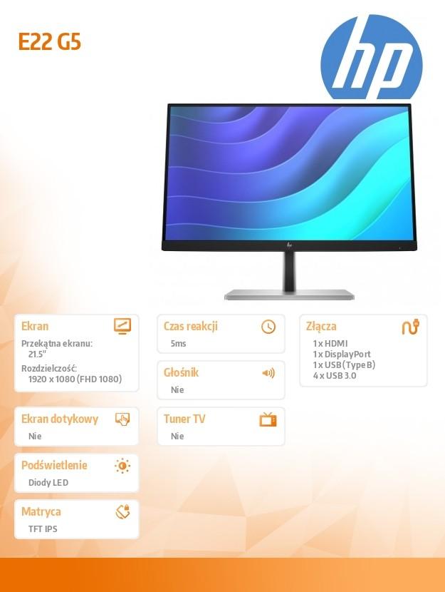 Monitor 21,5 pollici E22 G5 FHD 6N4E8AA