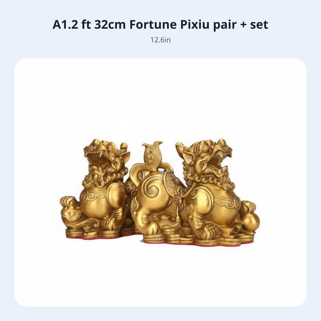 Brass Fortune Creature Statue Housewarming Gift Feng Shui Wealth Guardian Yao Statue Golden Wealth Guardian Yao Wealth Sculpture