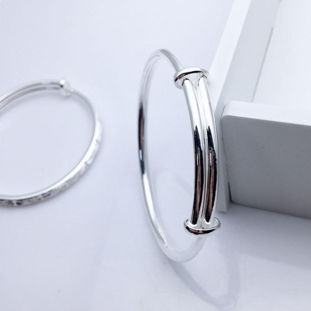 Pretty Shining Gypsophila Stars Cuff Bangles 999 Sterling Silver Bracelets for Women Fashion Fine Wedding Party Gifts Jewelry