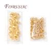 110pcs 18K Gold Plated 10mm Lobster Clasps&Open Rings DIY Accessories,Bracelets Connectors Clasps For Jewelry,Connecting Ring