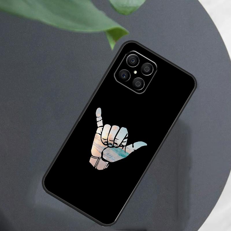 Surfer Surf Hang Loose Shaka For Honor Magic 5 6 7 8 Pro Case For Honor 400 200 50 70 Lite X8c X8b X9a X9b X9c X9d Win RT