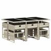 VidaXL Ensemble à Manger de Jardin avec Coussins 11 pcs, Table et Chaise de Terrasse, Meubles de Patio, Mobilier 3211331