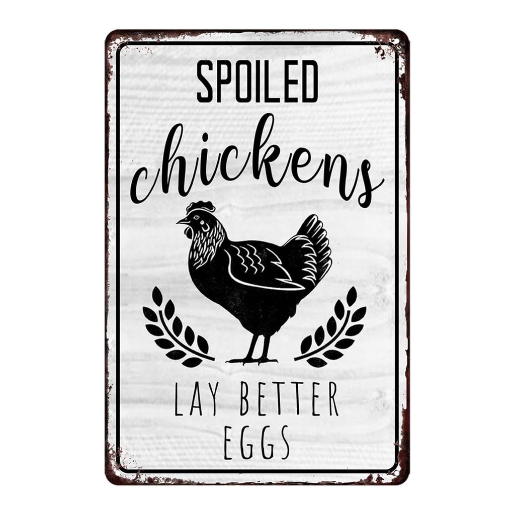 Decorative Metal Wall Sign Rooster Chicken Tin Art 20x30cm Home Kitchen Farmhouse Decor Vintage Retro Poster