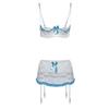 Steel Ring Passionate Fun Lingerie with Bow Lace Half Cup