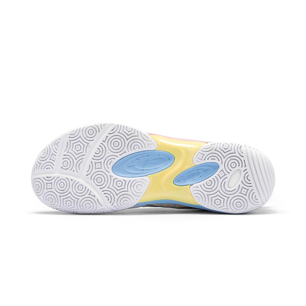 New LiNing Cushioning Rebound Support Low Top Badminton Shoes Unisex Standard White AYTV013-1