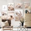 Beige Natural Wall Art Canvas Poster Print Reed Dandelion Grass Cow Canvas Painting Wall ArtPictures for Living Room Decorative