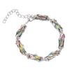 Fashion Multi- Geometric Square Colored Gemstone Crystal Bracelet
