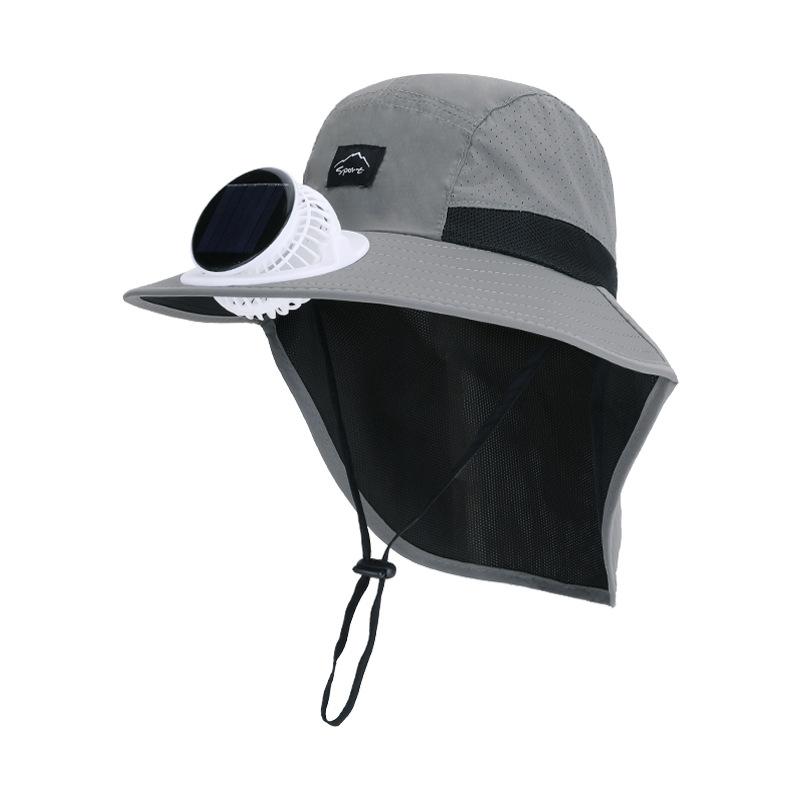 Children's hat summer solar fan hat big eaves shawl sun protection sun hat outdoor travel breathable bucket hat