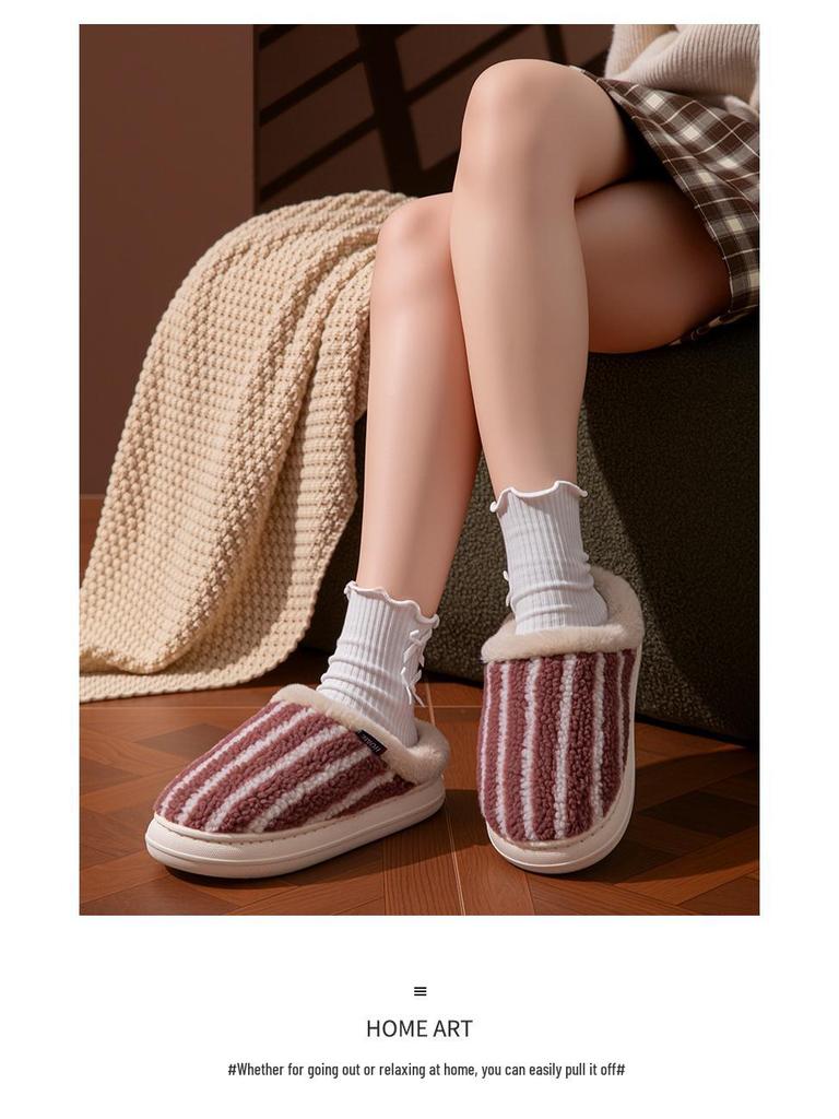 2025 Neue Warme Rutschfeste Baumwollpantoffeln für Männer & Frauen - Winter Indoor Paar-Stil mit Dicker Sohle