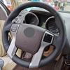 Toyota Land Cruiser Prado 150 2010-2016 için LC150 2010-2016 Araba Direksiyon Simidi Kılıfı Manuel Dikiş Deri Araba İç Mekan