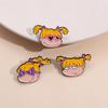 Cartoon Adventure Animated Enamel Pins Yellow Hair Naughty Girl Anime Characters Brooches Lapel Badge Jewelry Gifts for Friends