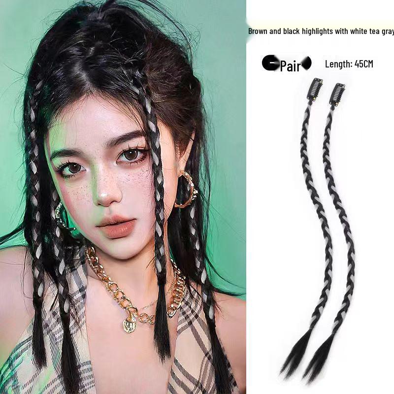 Women's Ancient Style Double Bun Braided Wig Hair Accessory