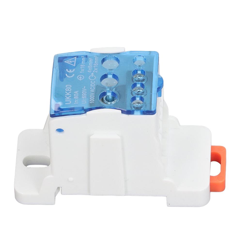 UKK80A Terminal Block Power Junction Box DIN Rail Mount Universal Electric Wire Splitter