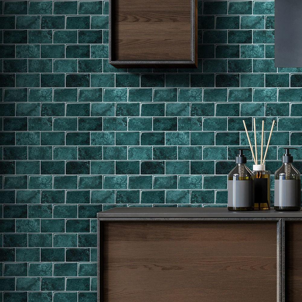 Self-adhesive 3D Stereo Wall Stickers Waterproof Brick Design Peel and Stick Wallpapers Moisture-proof Oil Proof
