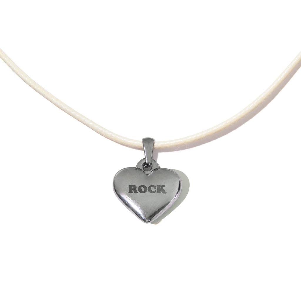 Joegush Rock Heart Necklace (Butter Cream)