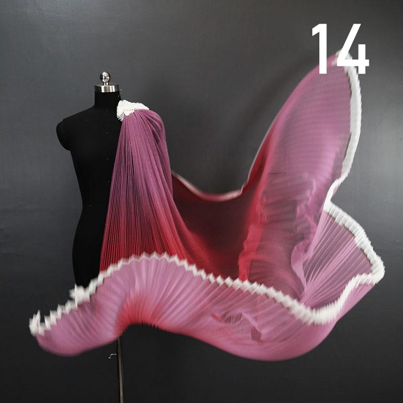 Gradient Plissee Mesh Stoff Akkordeon Plissee Stoff Für DIY Kleid Bühne Kostüm Hanfu Mode Hintergrund Decor Designer Stoff