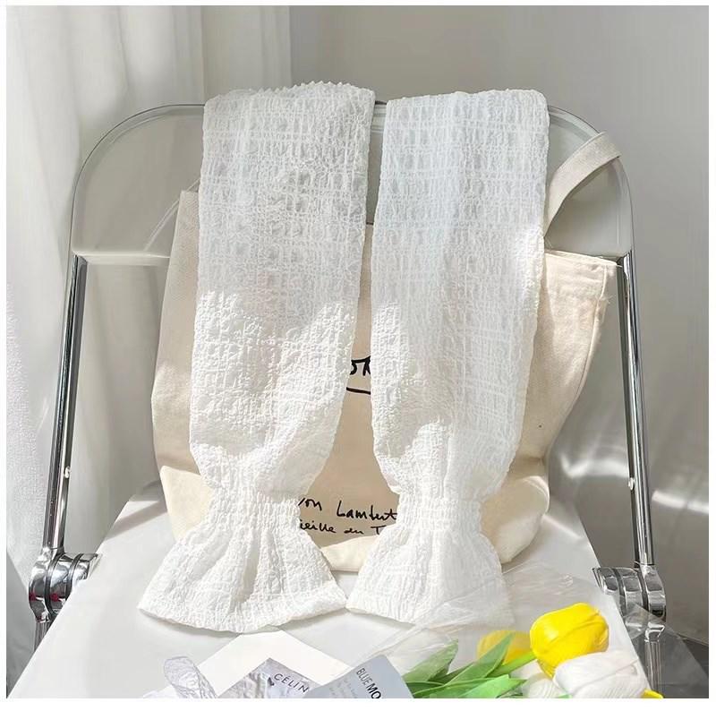 

UV Protection Seersucker Ice Silk Sunshade Sleeves One Size