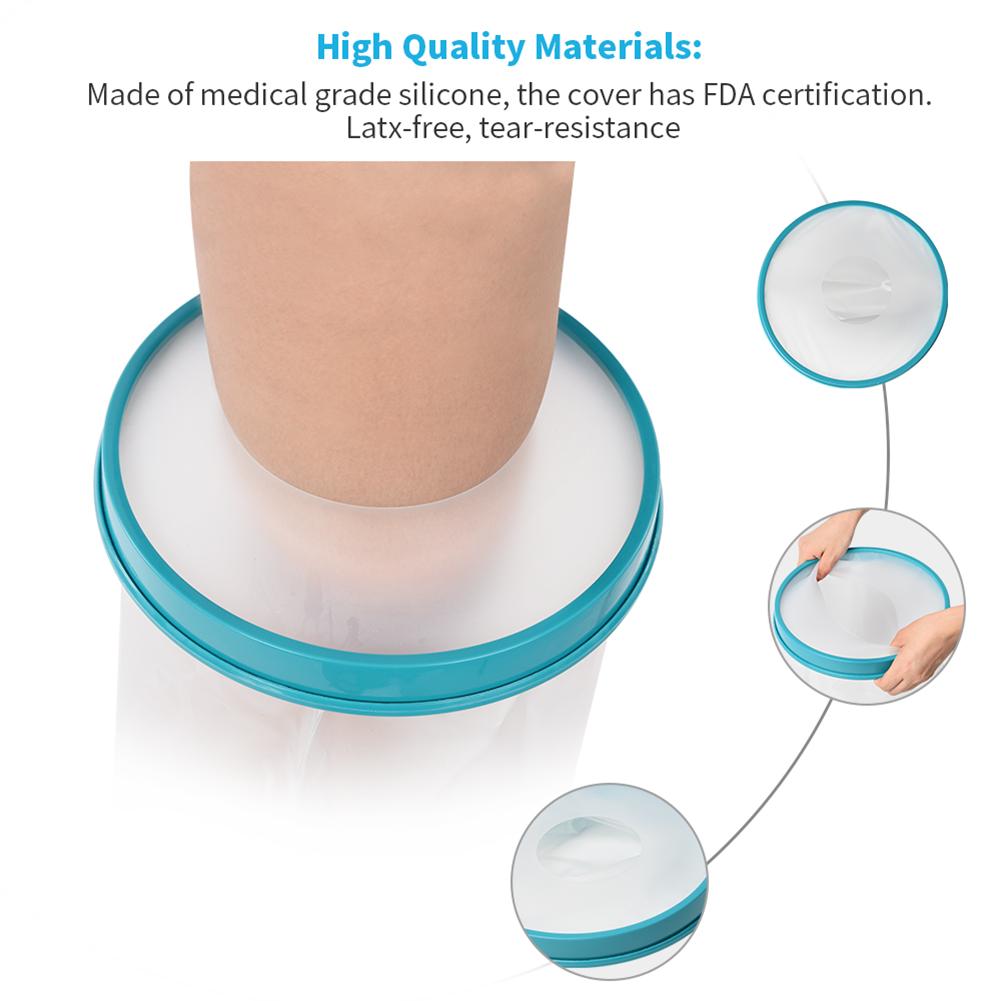 Bath Leg Cover 104cm PP Silicone PVC Water Resistant Shower Leg Cover for Adult