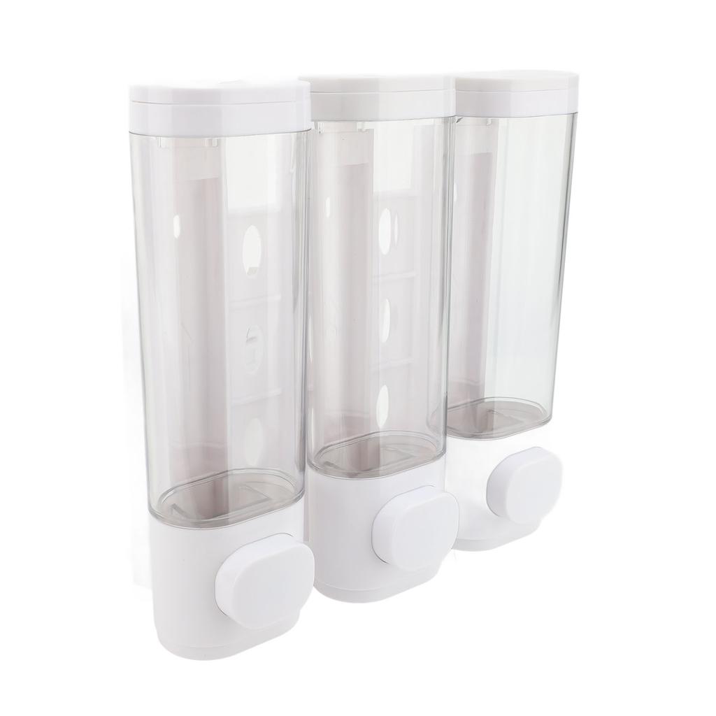 3 in 1 300ml Drückflüssigseifenspender Wandmontage Badezimmer Dusche Shampoo Haarspülung