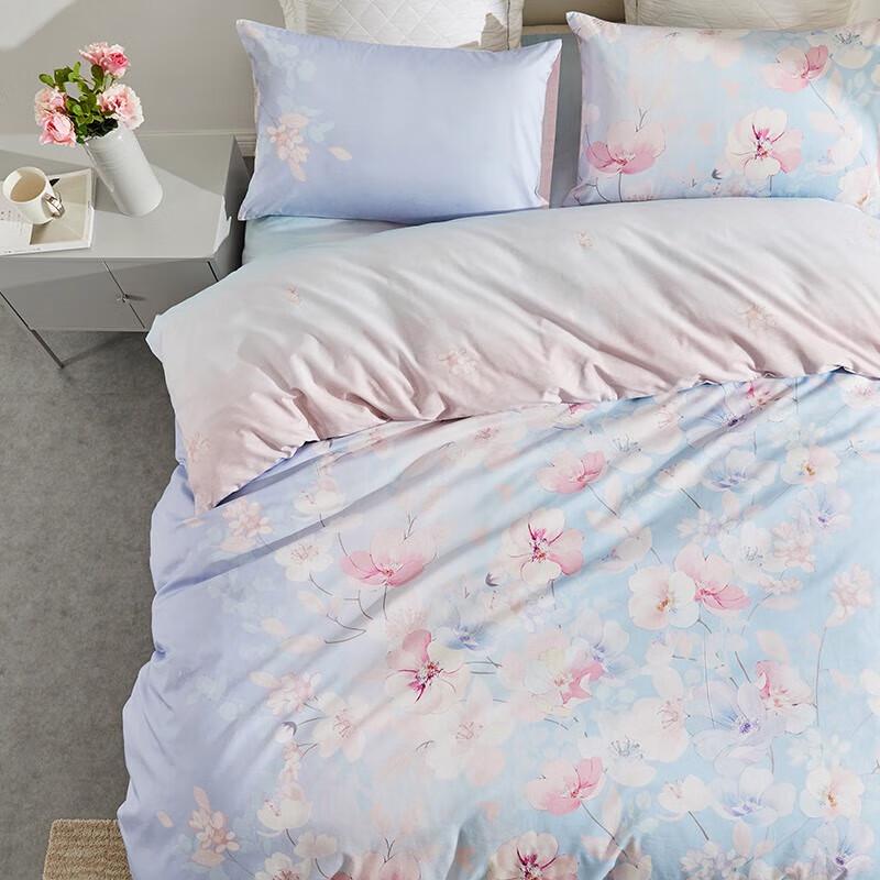 LUOLAI 'Moonlight Floral' Cotton Bedding Set