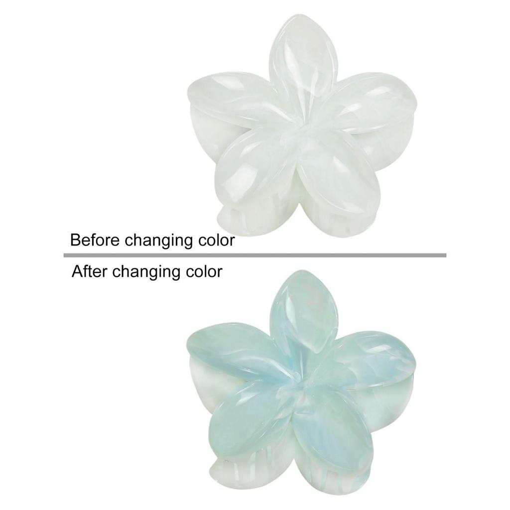 New Hawaiian Flower Hair Claw Clips Discoloration In Sunlight, Strong Hold Beach Hair Accessories for Women Thin Thick Hair