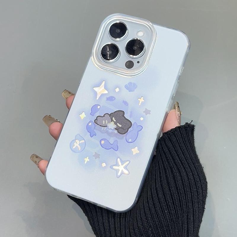 

Fish Kitten for Apple 16promax Cartoon for IPhone15plus Mobile Phone Case New 14pro Advanced For Apple 6