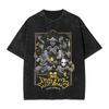 Rapper Clan Wu Tang Turnê Global Mercah Estampa Gráfica Camiseta Moda Harajuku Camiseta Oversized Masculino Feminino Algodão Lavado Vintage Tops