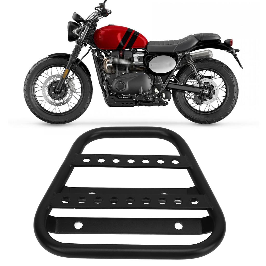 Motorcycle Rear Luggage Black Motorcycle Trunk Luggage Cargo Rack Luggage Rear Seat Accessory Replacement for Harley Street Scrambler 900 Rack,