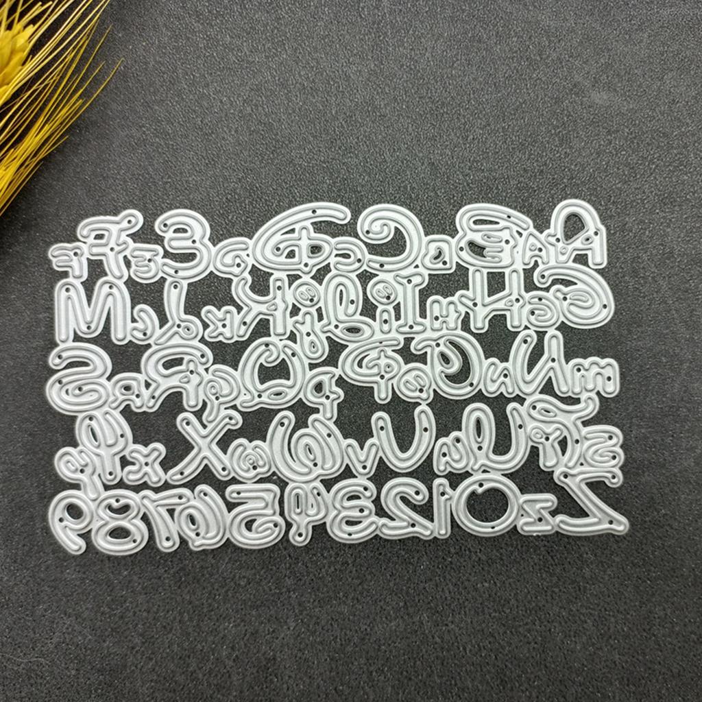 Number & Letter Die Cuts Letters Embossing Cutting Dies DIY Scrapbooking Stencil Template for Kids Birthday Card Making