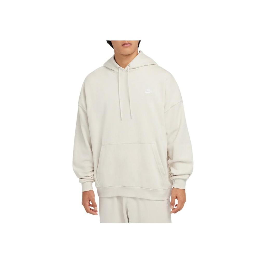 Nike Logo Embroidered Loose Long Sleeve Sweatshirt Men Sweatshirt White HJ1817-104