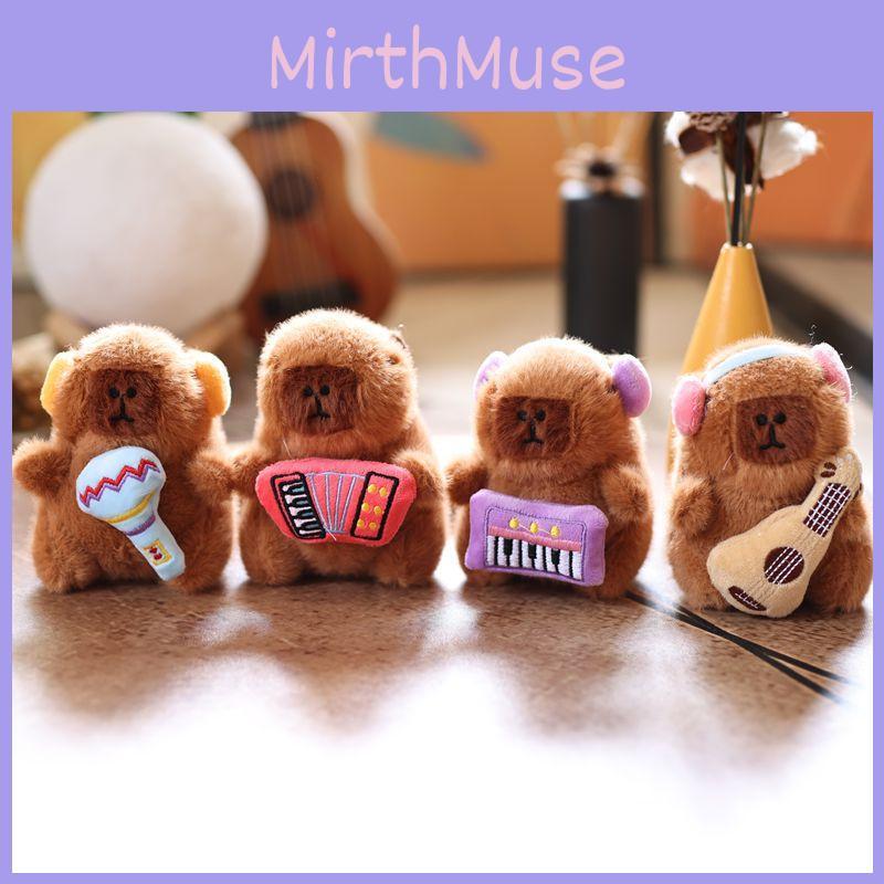 Cute Lightweight Capybara Plush Keychain Short Hair Children Collectors Doll