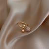 Rings For Women Irregular Hollow Opening Stainless Steel Gold Color Geometric Rings Fashion Simple Party Christmas Jewelry Gifts