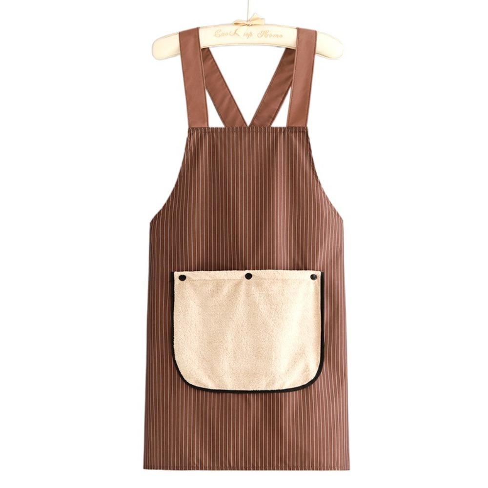 Waterproof Household Work Apron X-Back Dishwashing Cleaning Apron Waiter Sleeveless Apron  BBQ