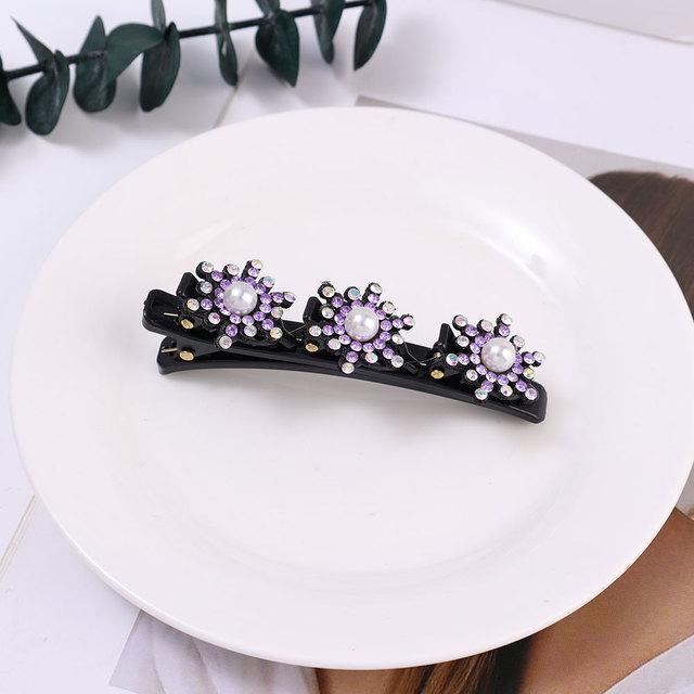 Módní křišťálové květiny Sponky do vlasů pro ženy Dívky Kamínky Copánky Sponky do vlasů Ofina Boční spona Barrettes Korejské vlasové doplňky
