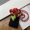 Unique Niche Knitted Bag Women's New Exquisite Versatile Messenger Bag Fashionable Mobile Phone Bag