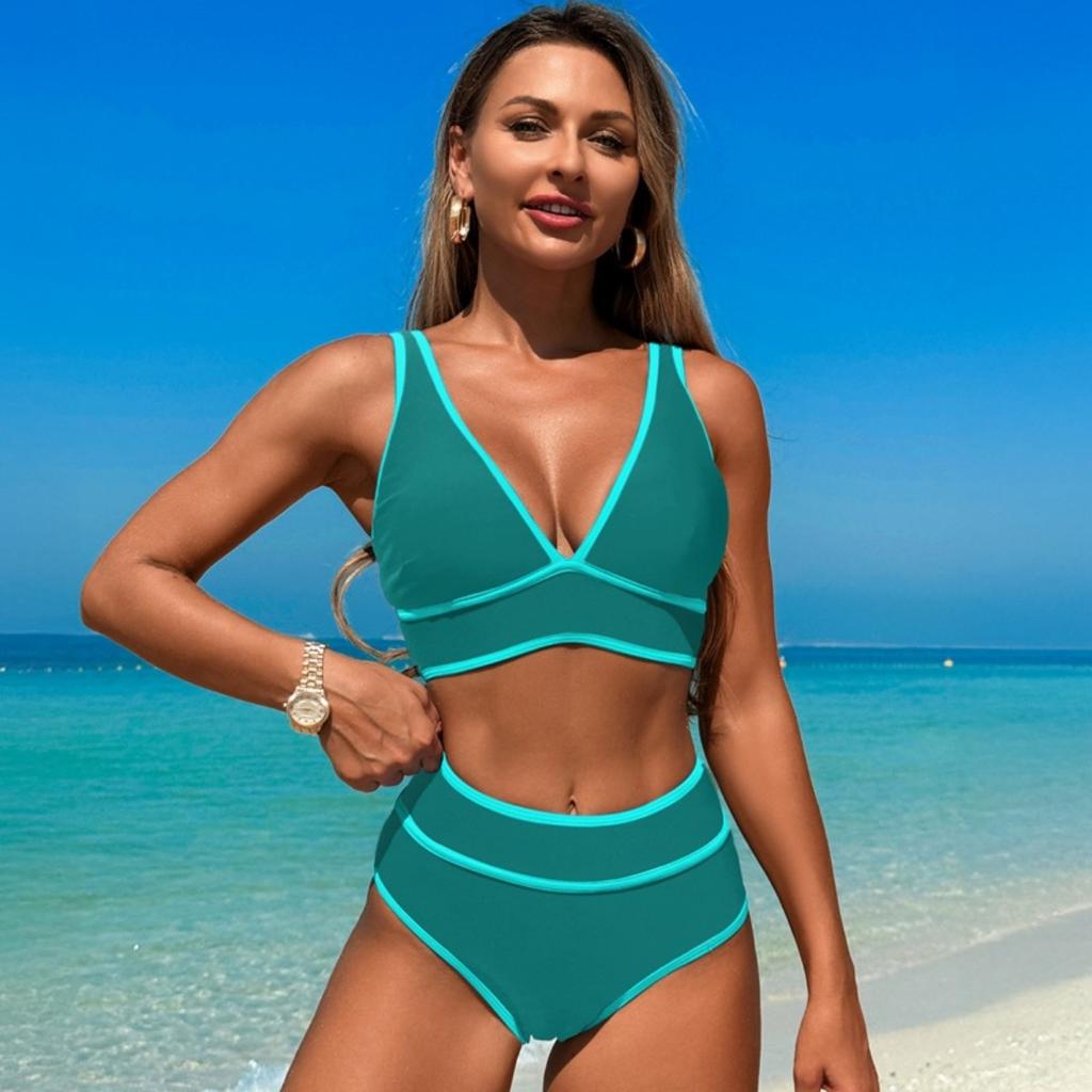 Swimsuit with Edge Bikini, Sports Split Swimsuit for Women, Triangle Swimsuit