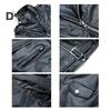 Men Jacket Slim Fit Faux Leather Solid Color Coat with Diagonal Zipper Belt Adjustment Windproof Coat