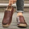 38-46 Retro Kuhleder Schuhe Herren Slipper Handgefertigt Lässige Lederschuhe Mokassins Herren Flats Schuhe